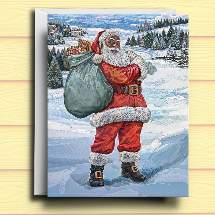 Black Santa Card K